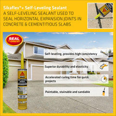 SIKA Sikaflex Self-Leveling Concrete Expansion Joint Sealant gray 10.1 oz tube