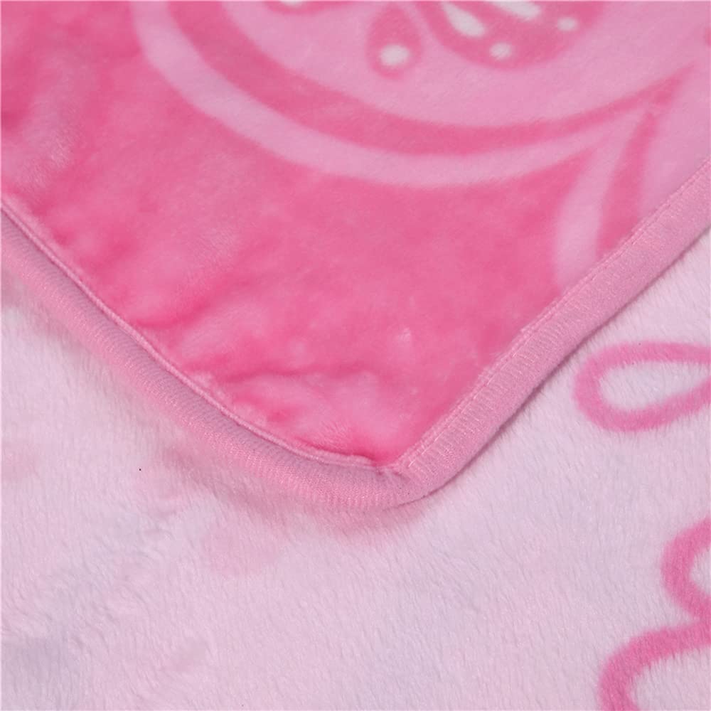 Soft plush blanket designed for girls and adults