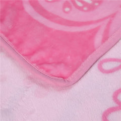 Soft plush blanket designed for girls and adults