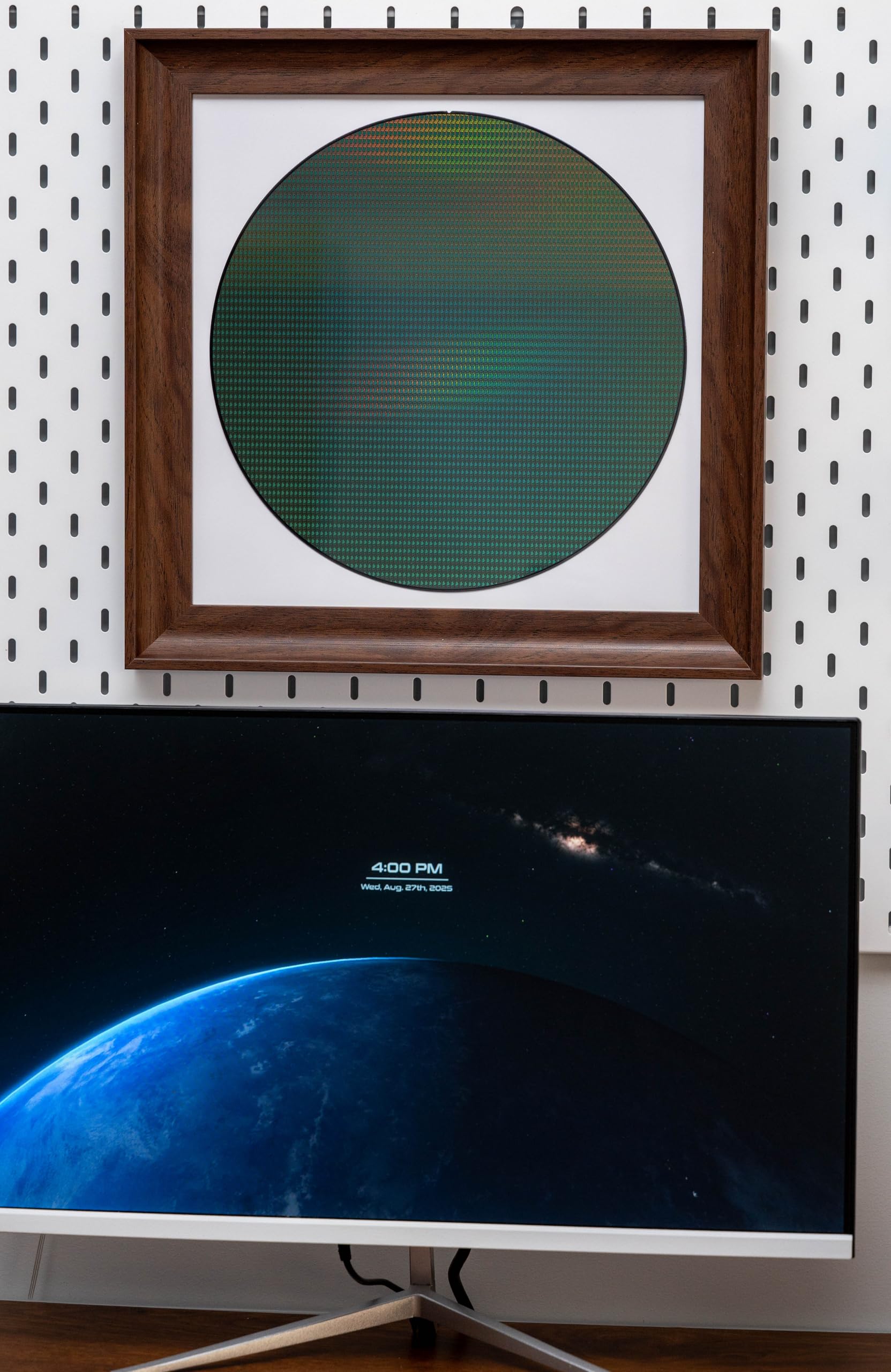 Handmade in USA silicon wafer tech art