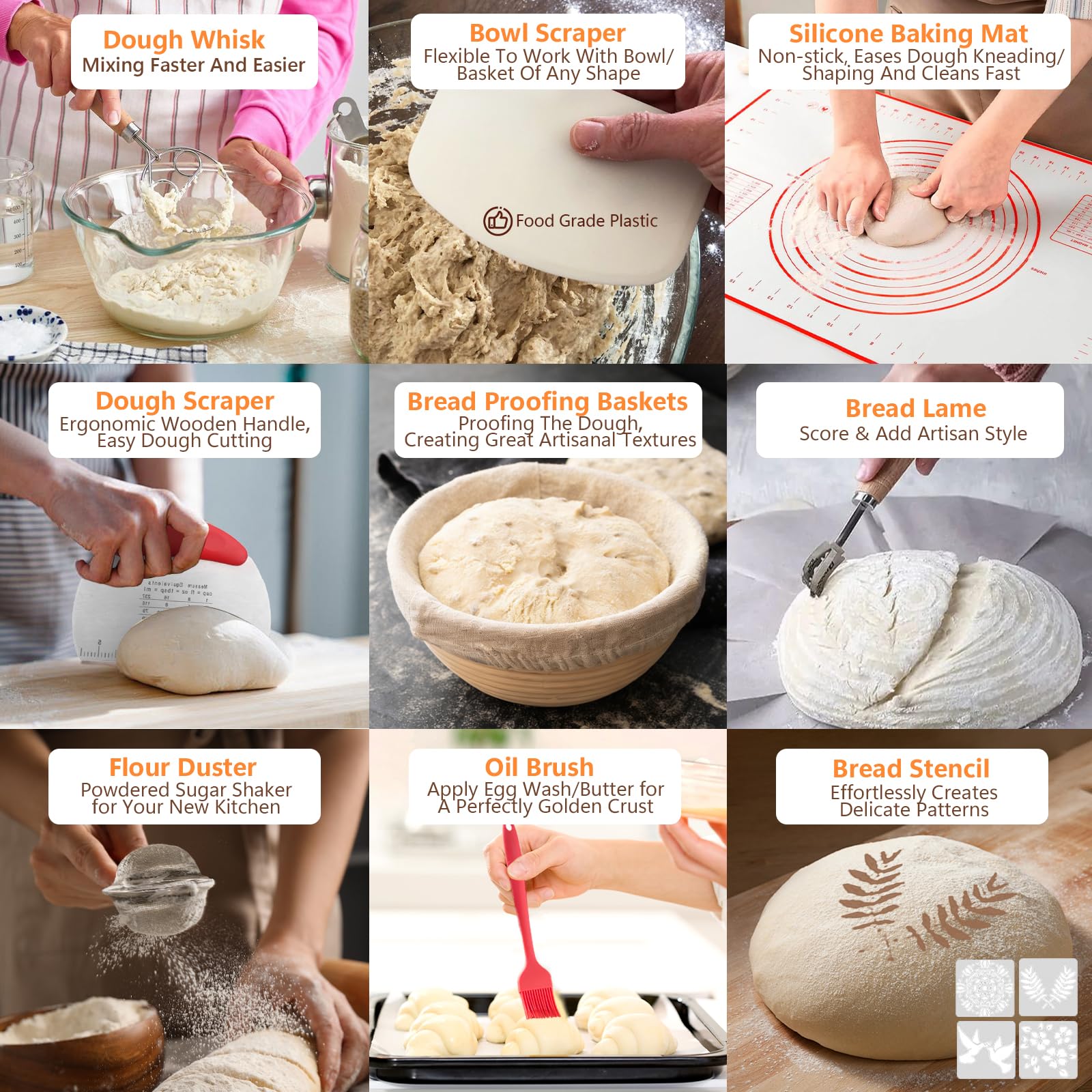 silicone baking mat for dough shaping