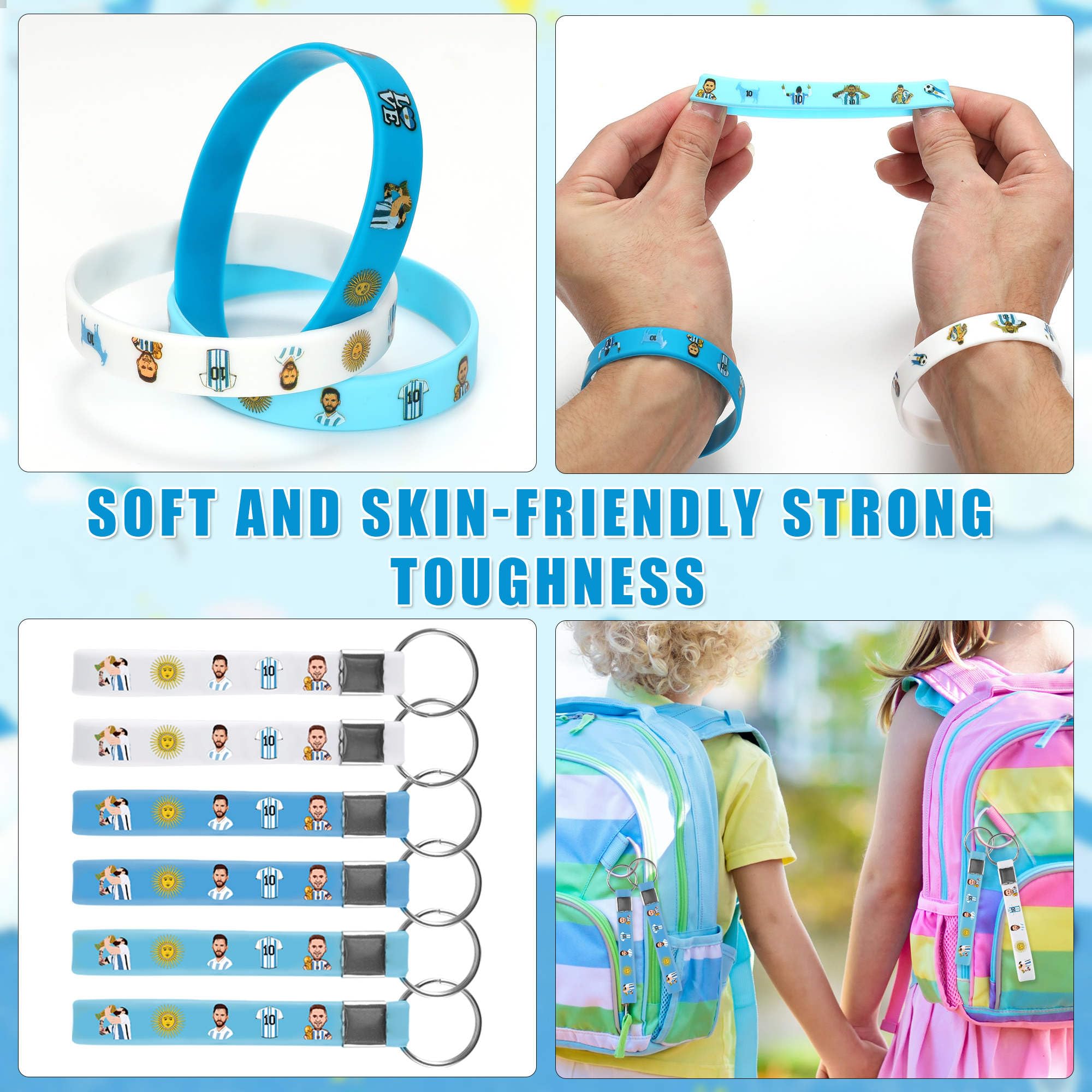 silicone bracelets for soccer star party image