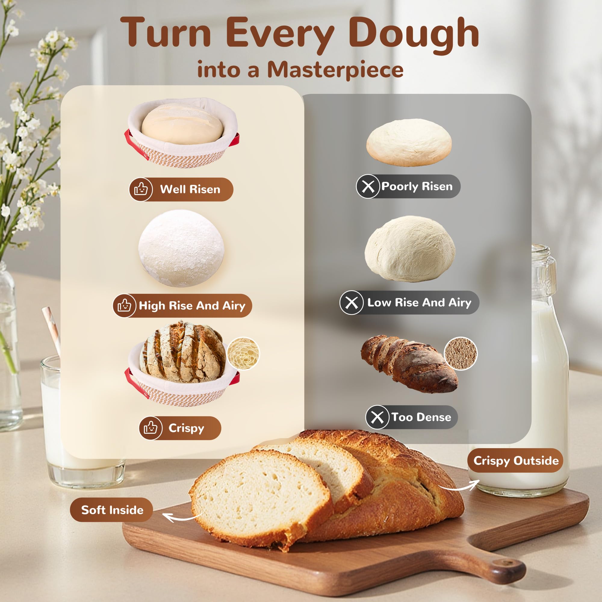 silicone bread sling and dough scraper