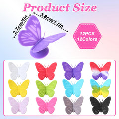 Silicone butterfly wine glass markers set