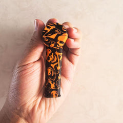 Silicone capped orange straw product photo