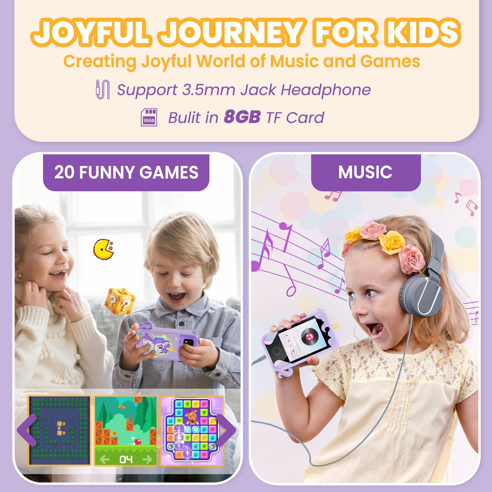 Gift-ready purple kids phone toy for birthdays and holidays