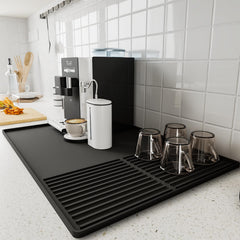 Silicone Coffee Mat with Raised Edges counter protection
