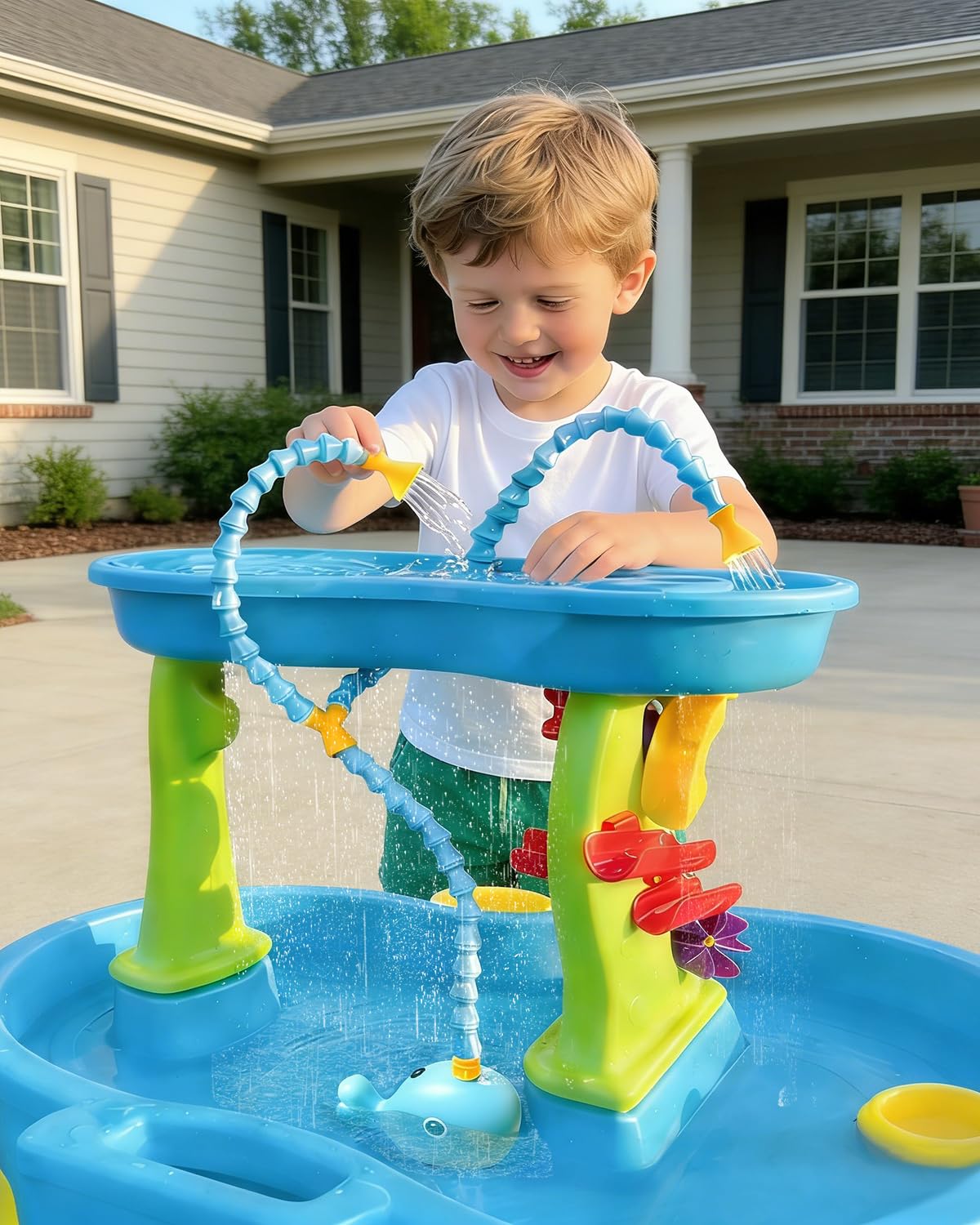 Rechargeable battery powered water table pump