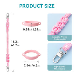 Tool-free installation silicone grip water bottle strap