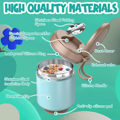 Leakproof lunch container with silicone seal and silicone handle
