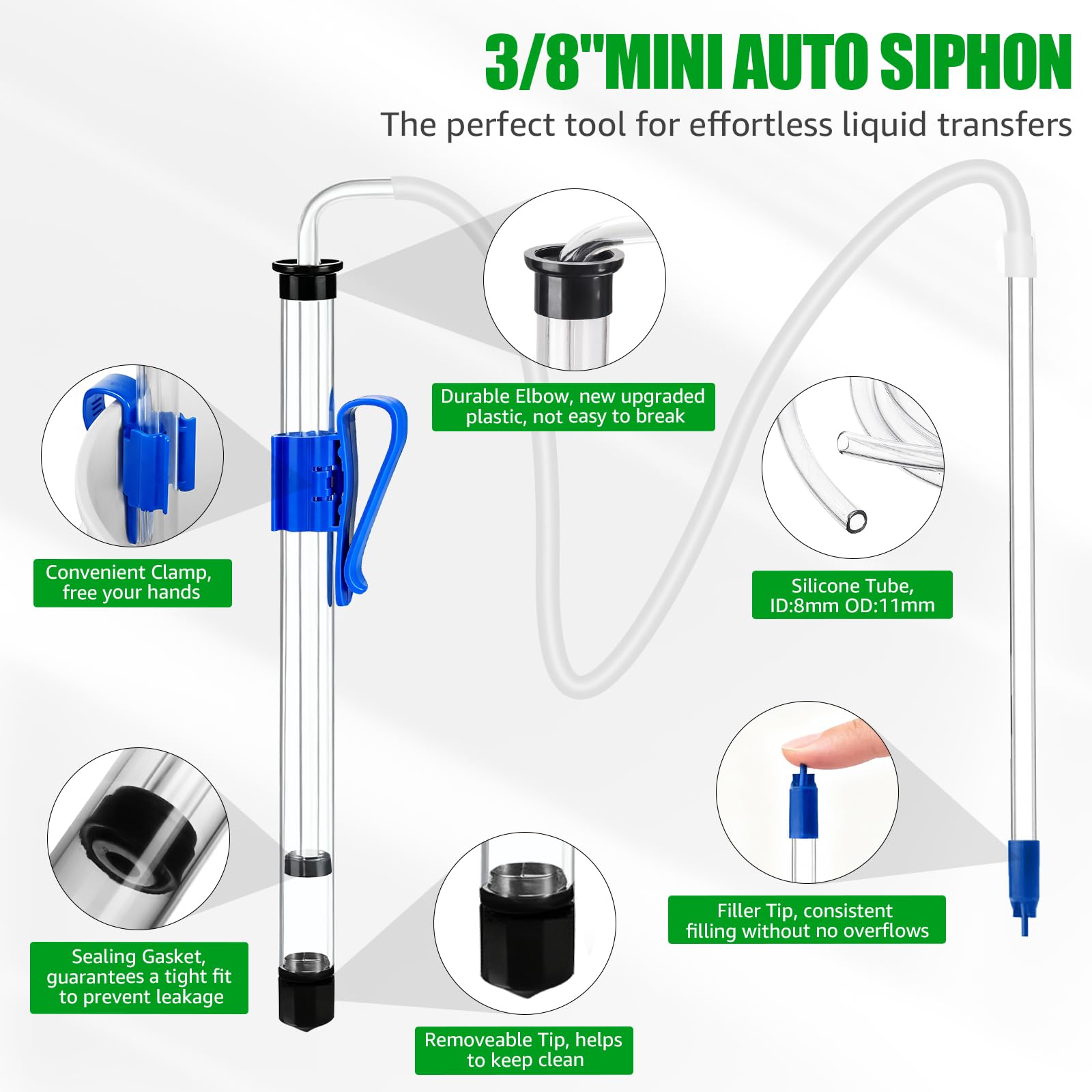 5.5ft clear silicone hose for siphoning