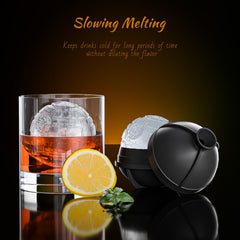 Silicone ice cube mold set for cocktails bourbon use