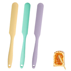 Silicone Jar Spatula Set 3PCS purple yellow green colors for jars