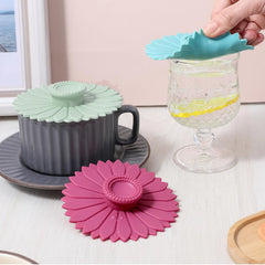 Universal silicone mug lid with round wave edge