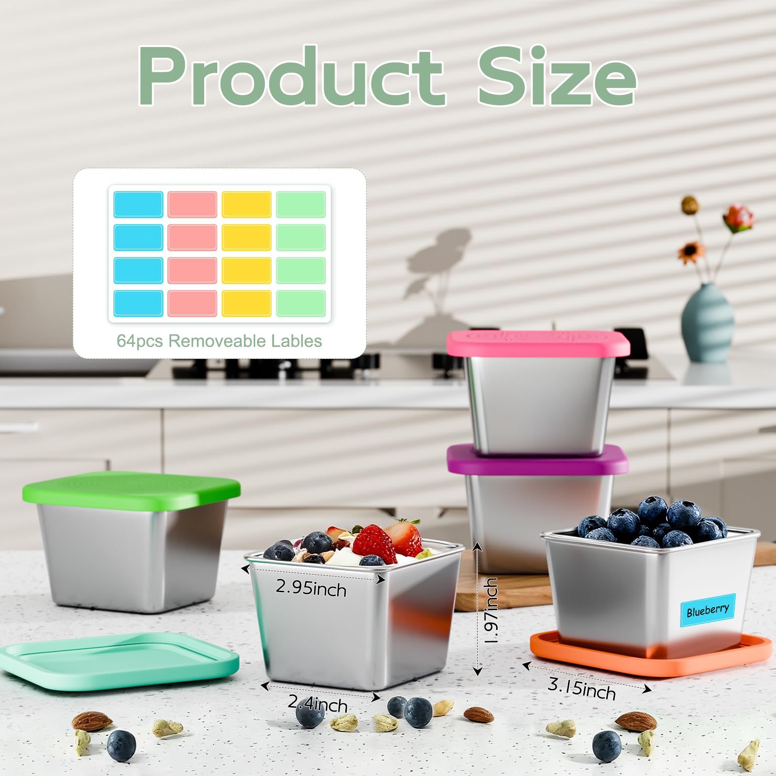 silicone lids provide leak-proof seal on kid snack containers