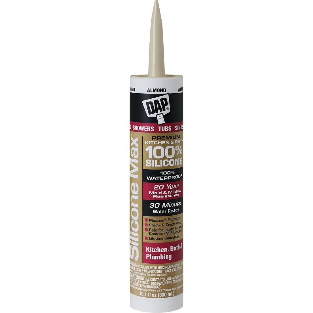 Silicone Max kitchen and bath almond sealant 10.1 oz product image 1