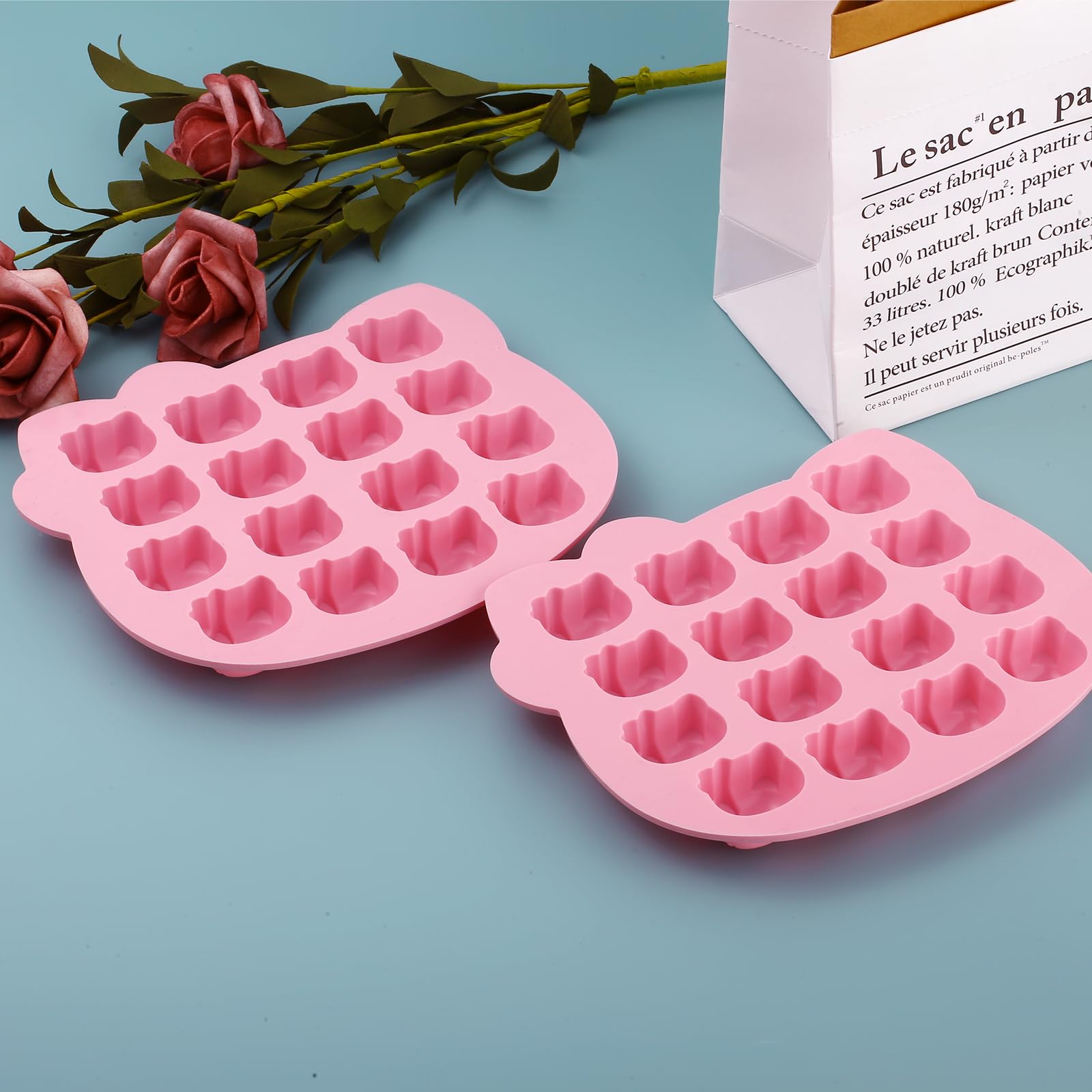 Cat shaped silicone mold for cake decoration and candy