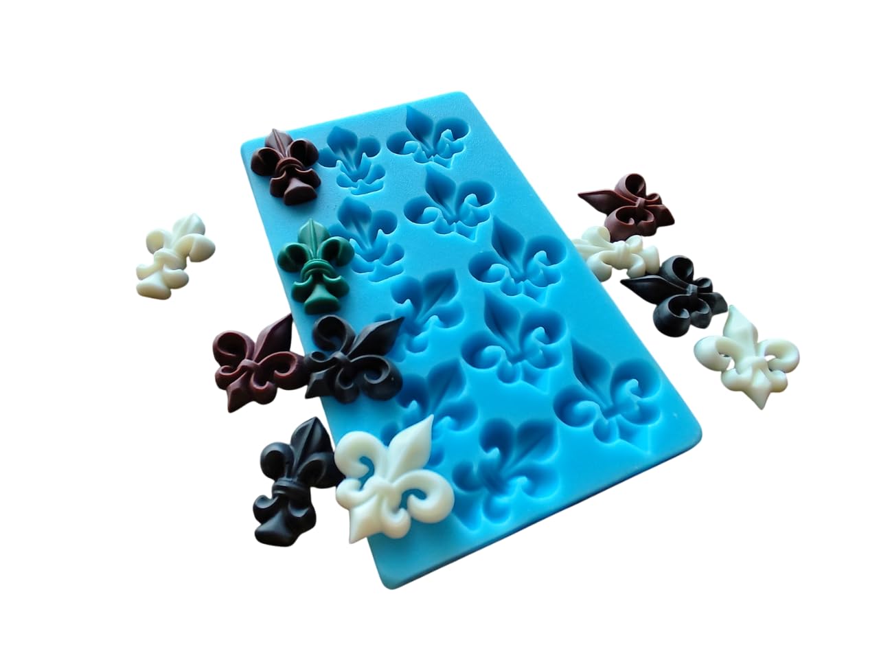 Model 1 Fleur de Lis silicone mold 3.3 x 2.9 cm
