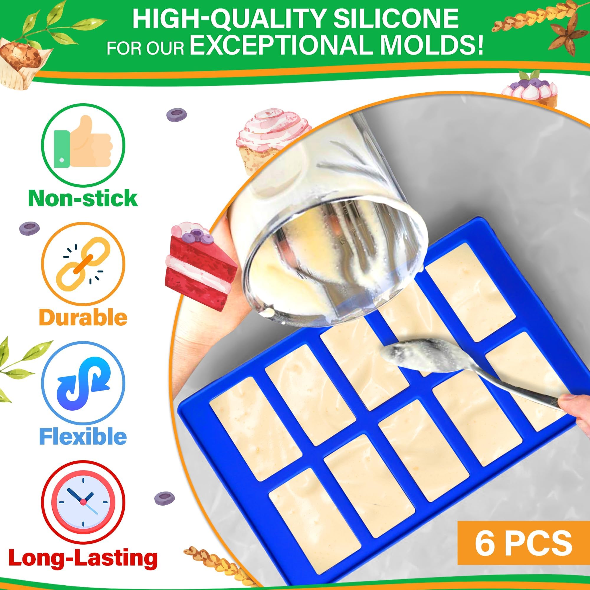 Silicone chocolate candy molds heat resistant 572F