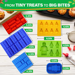 Robot and Bricks silicone molds brick shapes