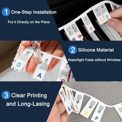 Silicone piano key covers for learning