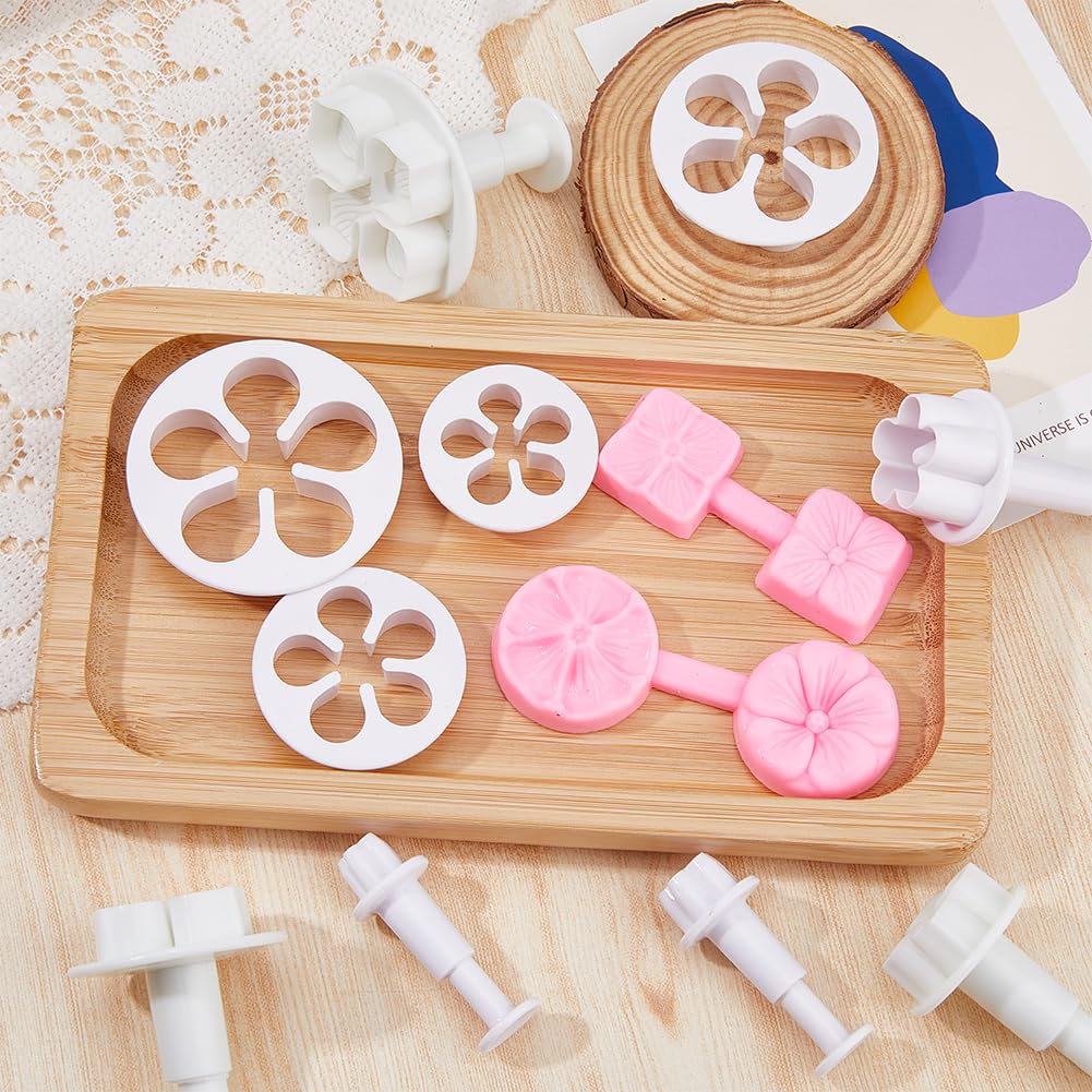 Silicone plastic modeling tools for sugar cookies and decorations