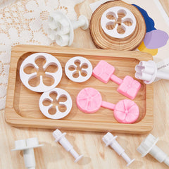 Silicone plastic modeling tools for sugar cookies and decorations