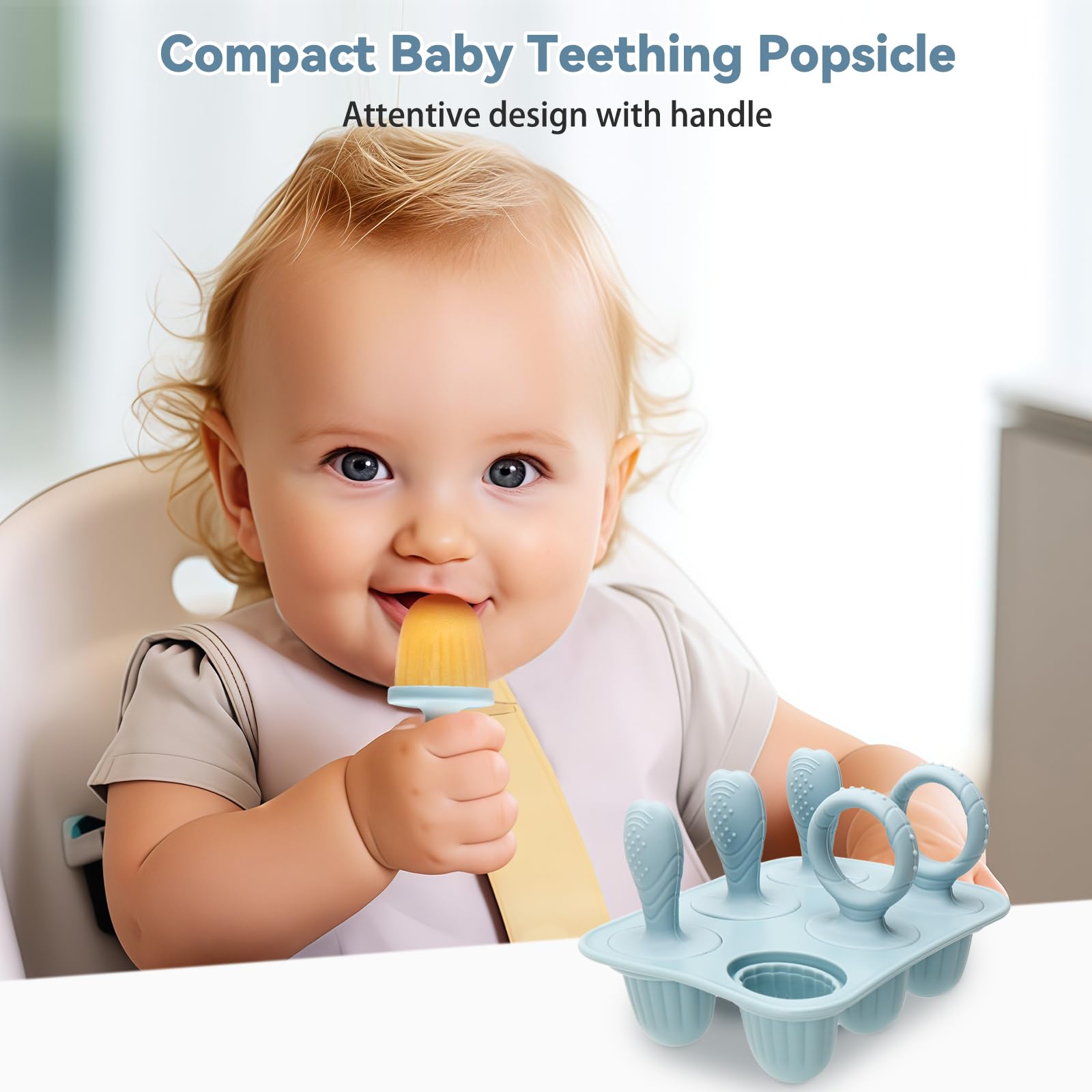 Giftable silicone popsicle set for baby led weaning