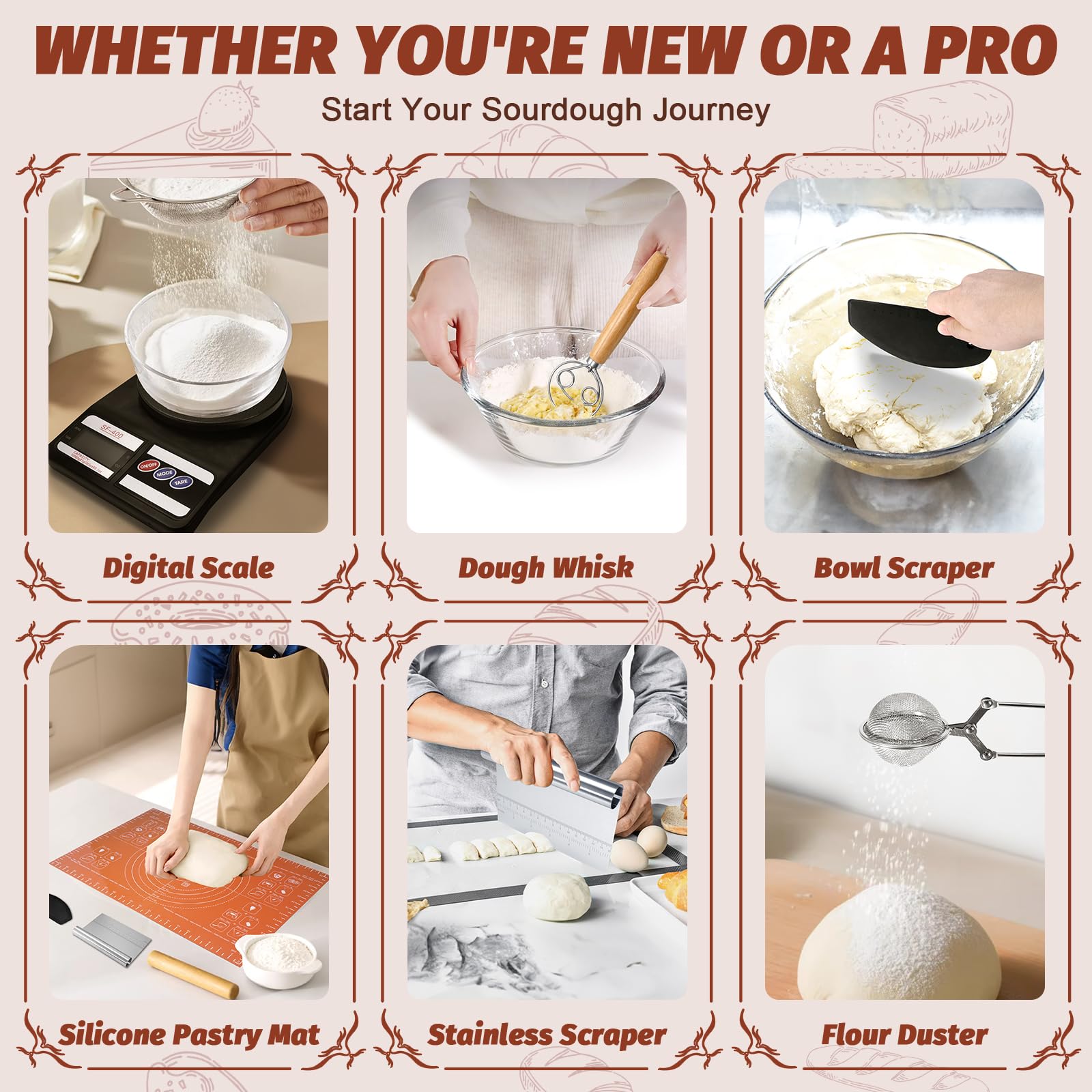 Silicone prep mat for dough work