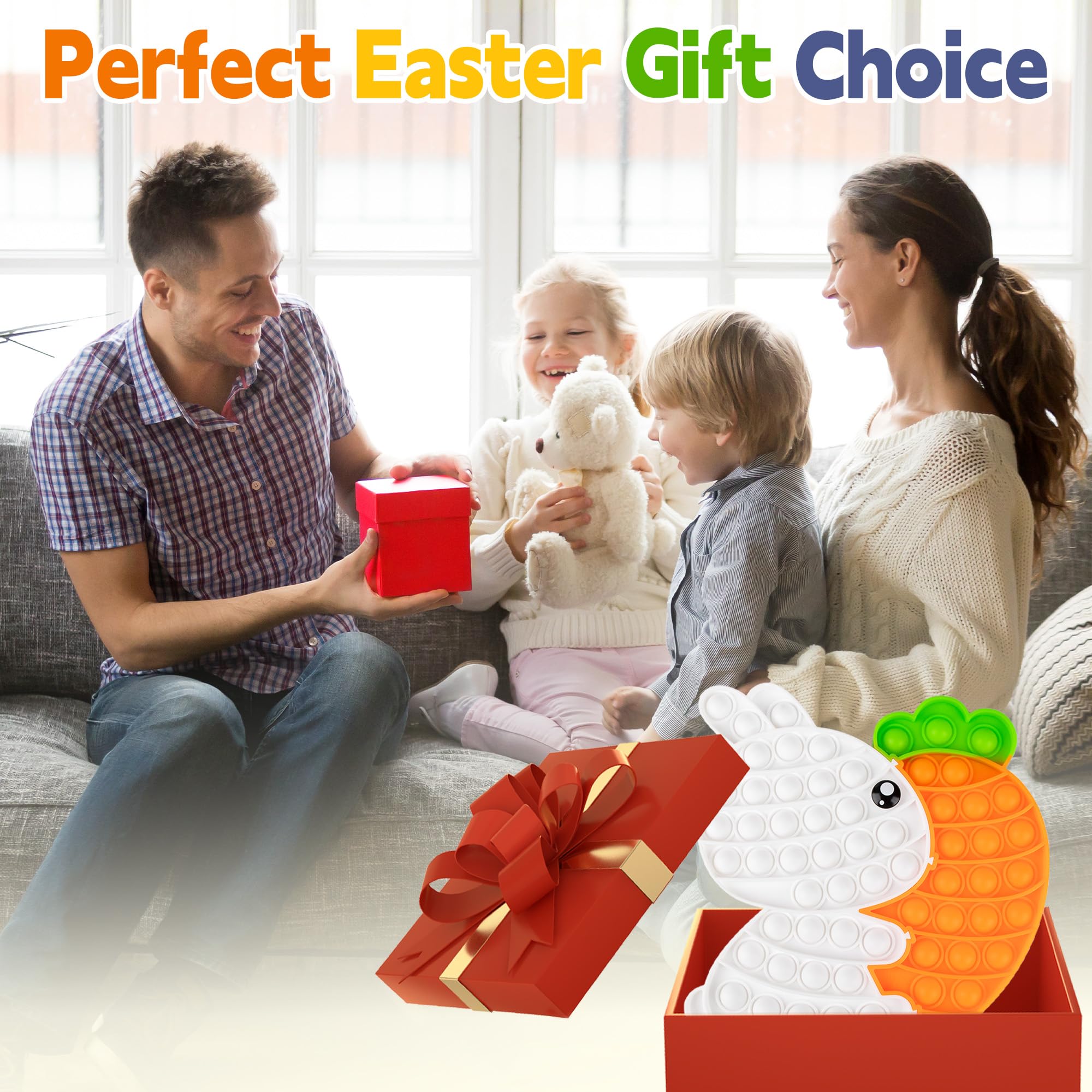 Bright colors bunny carrot popper design