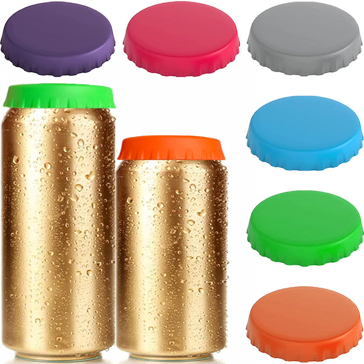 Silicone Soda Can Lids 6 Pack BPA-free packaging