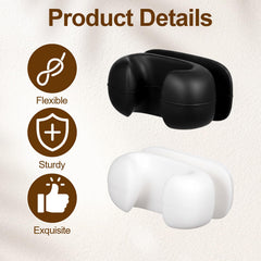 Silicone spoon holders 4 pack in black and white