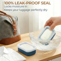 Travel soap case with 4.8 x 3.3 x 1.7 inches size