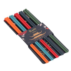 Silicone wrapped stainless steel chopsticks close up