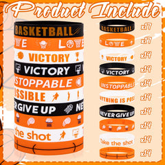 Sports themed silicone bracelets Moon Boat 144pcs set