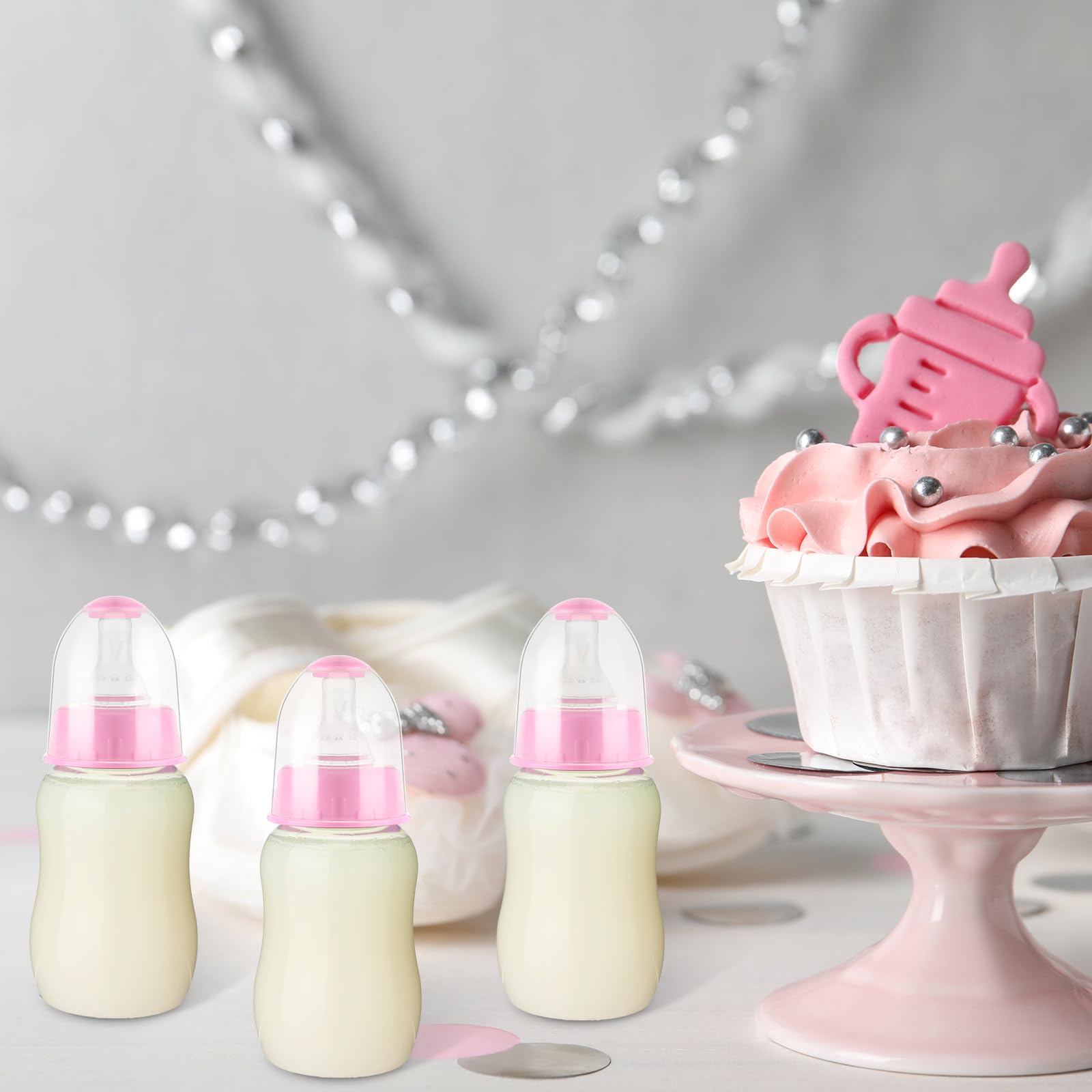 4.22 oz capacity pink party bottles