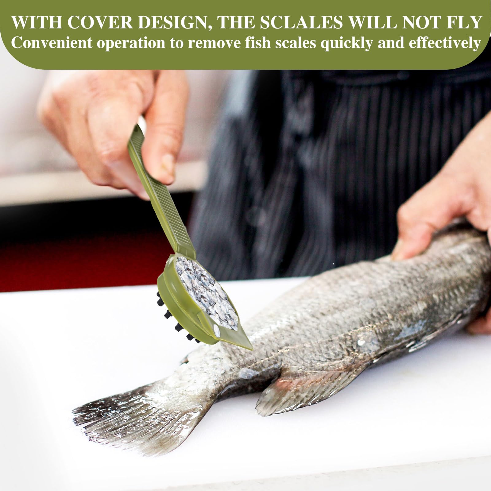 Hanging hole design on Silipull fish scaler remover handle