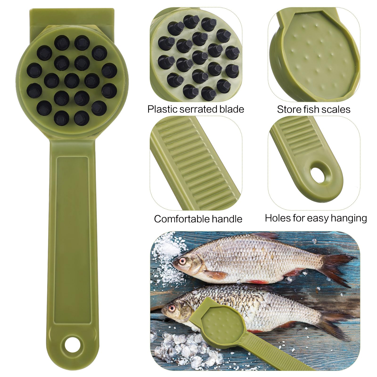 ABS material fish scaler remover ergonomic grip