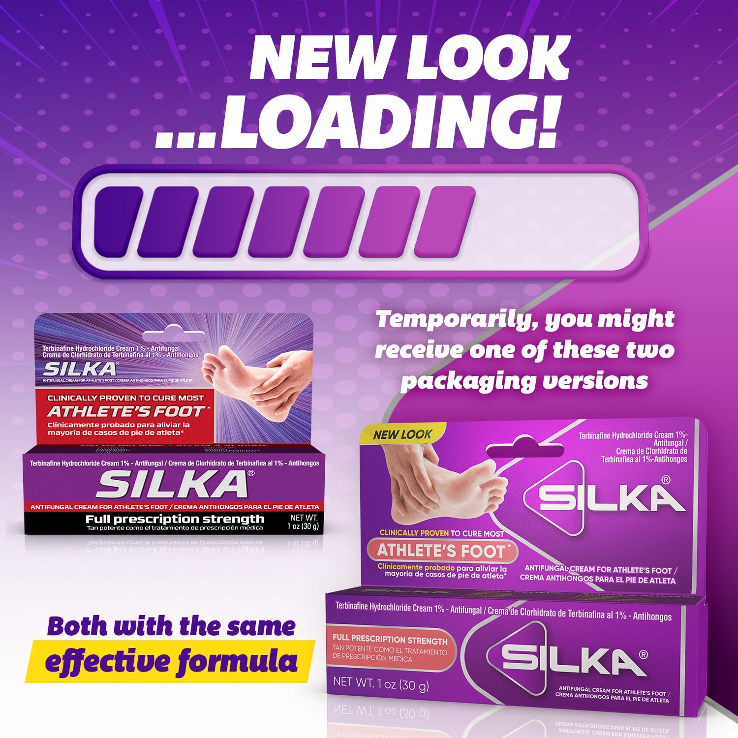 Between the toes application of Silka antifungal cream