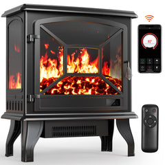 Silonn 24 inch electric fireplace heater front view