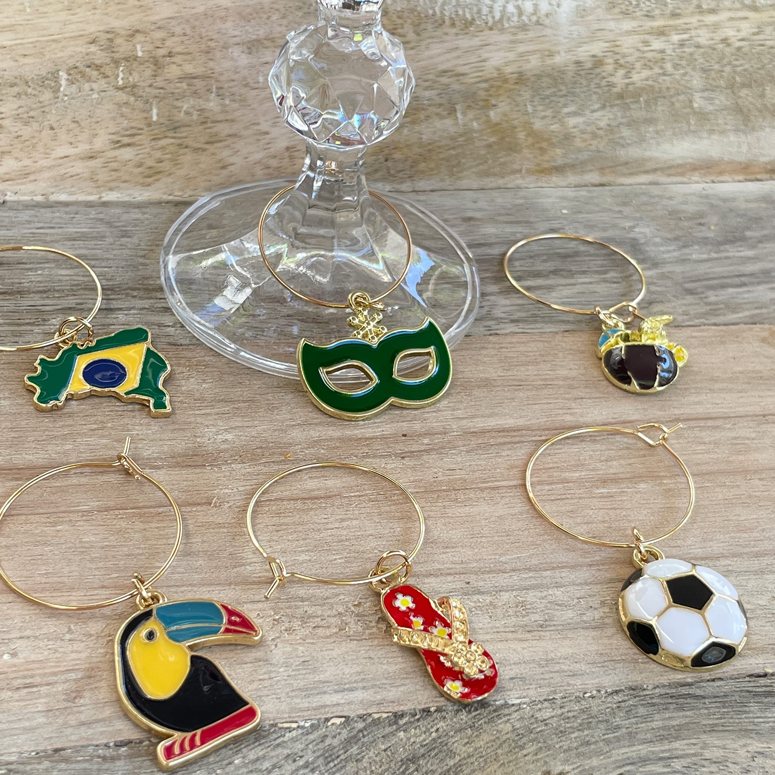 silver beaded hoop attachment on charms