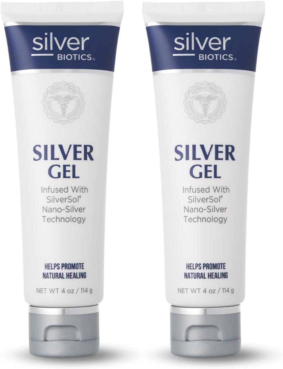 Silver Biotics First Aid Healing & Soothing Gel packaging with 2 units
