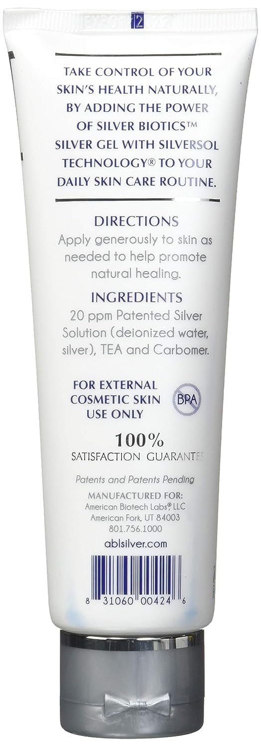 First Aid Healing & Soothing Gel 20ppm label close up