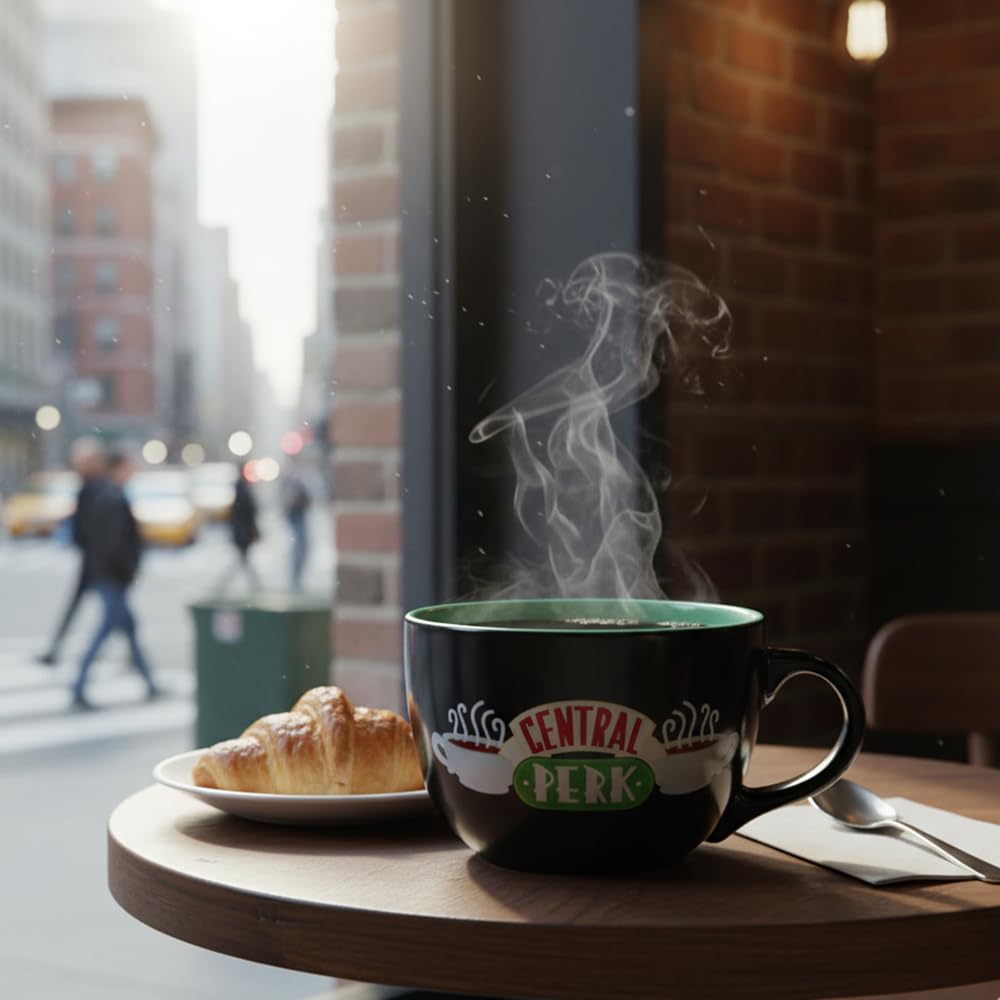 Silver Buffalo mug celebrating Friends Central Perk collection
