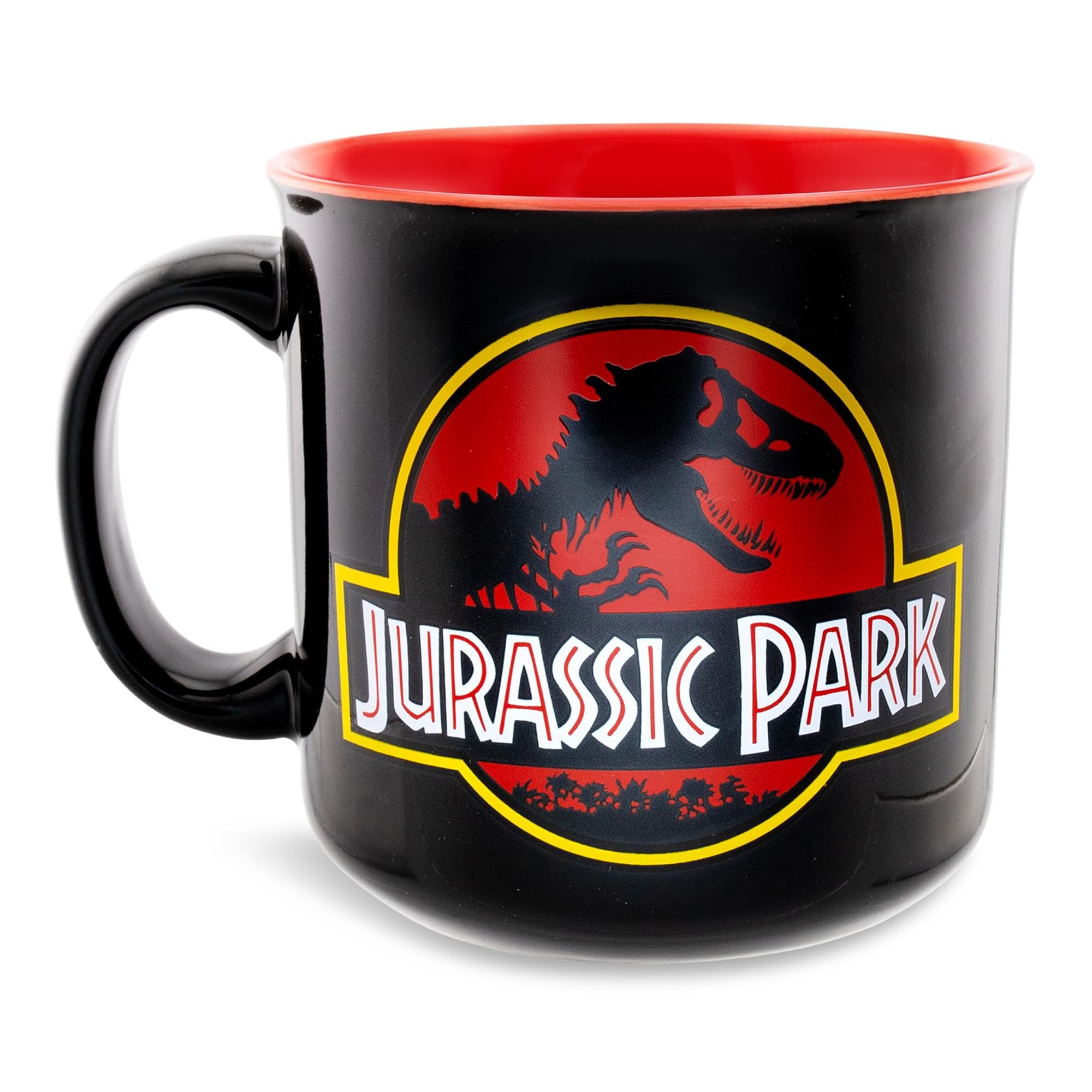 Silver Buffalo Jurassic Park mug black ceramic 20oz