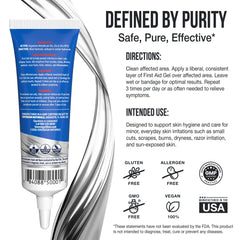Non-stinging silver gel for sensitive skin use