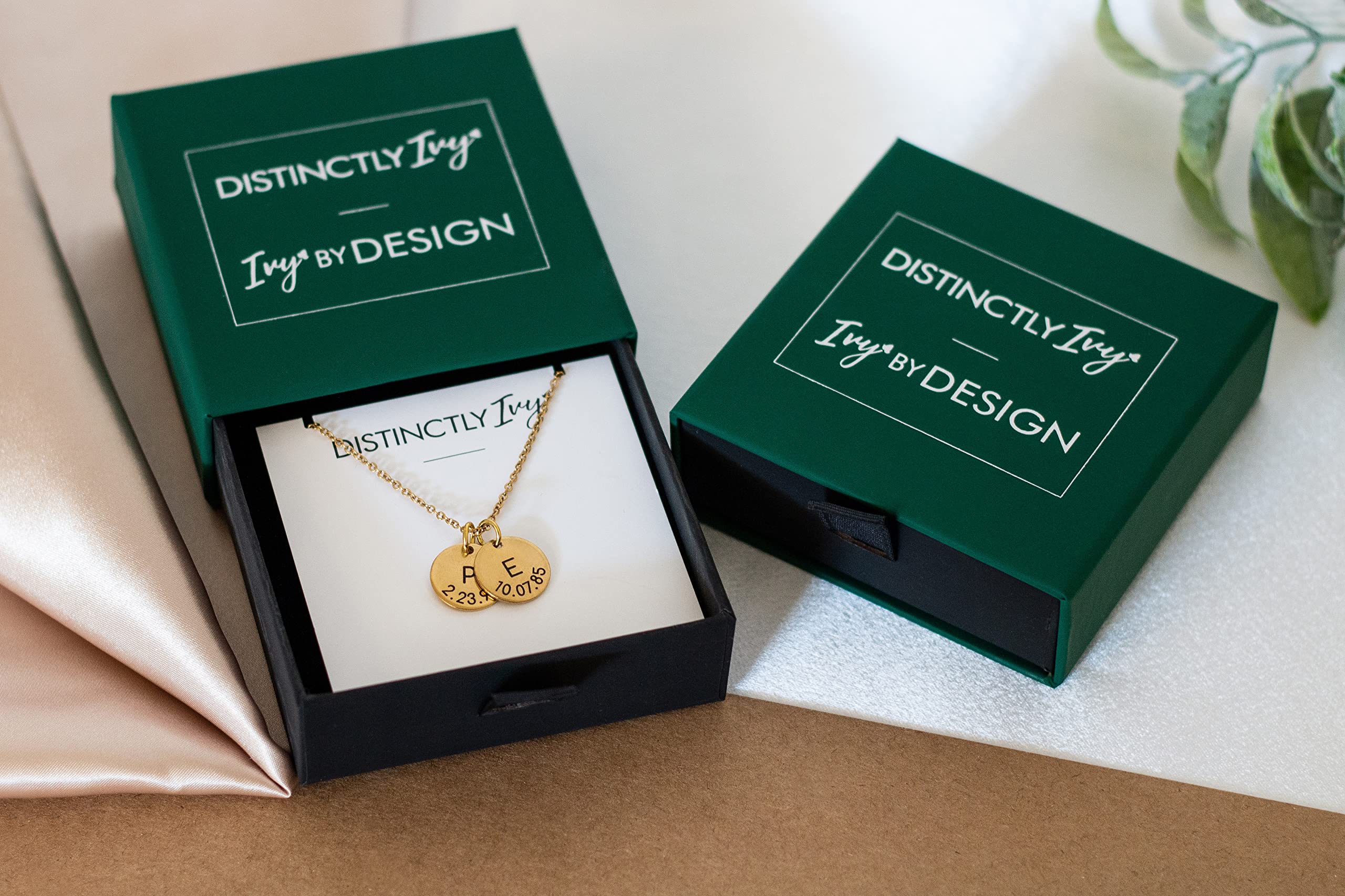 Personalized date necklace for first communion or baptism