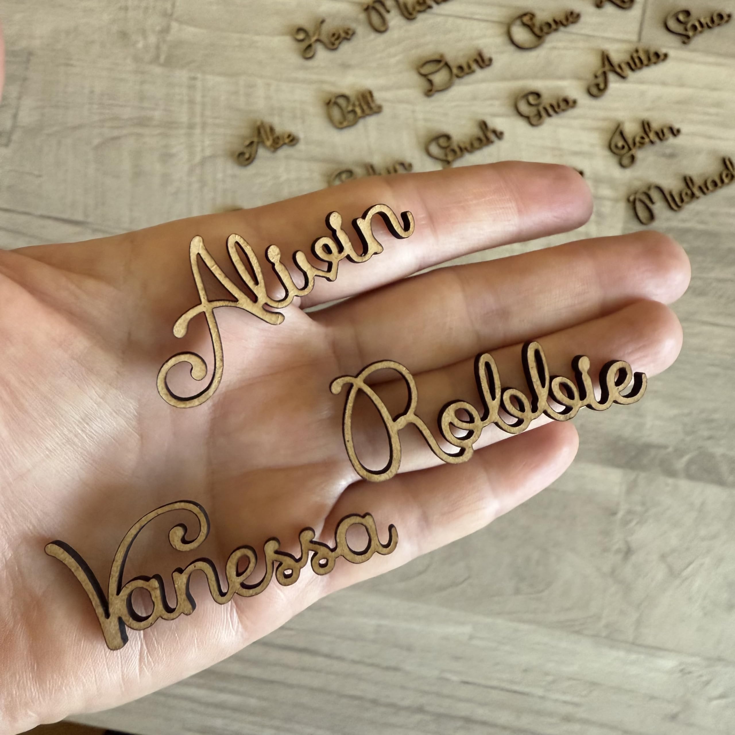 Silver mirror color option for place cards