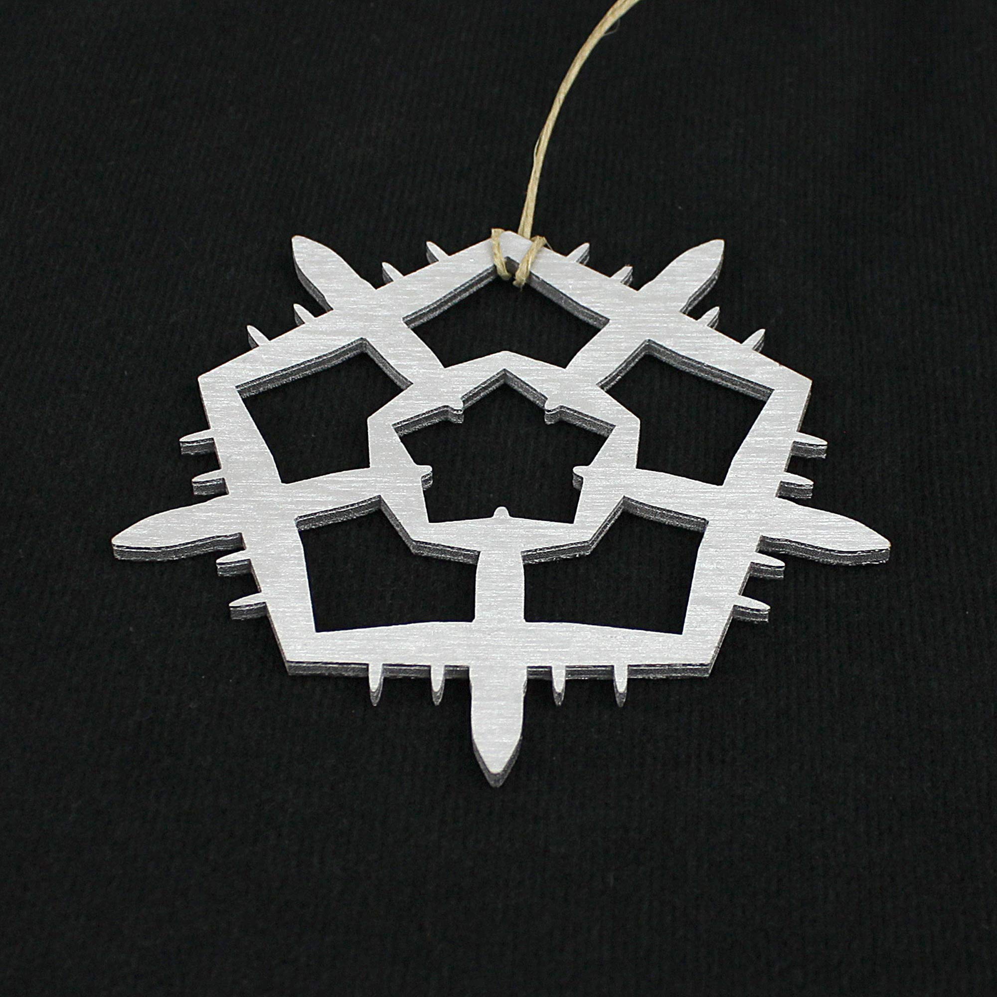4 by 4 inch lightweight ornament Made in USA