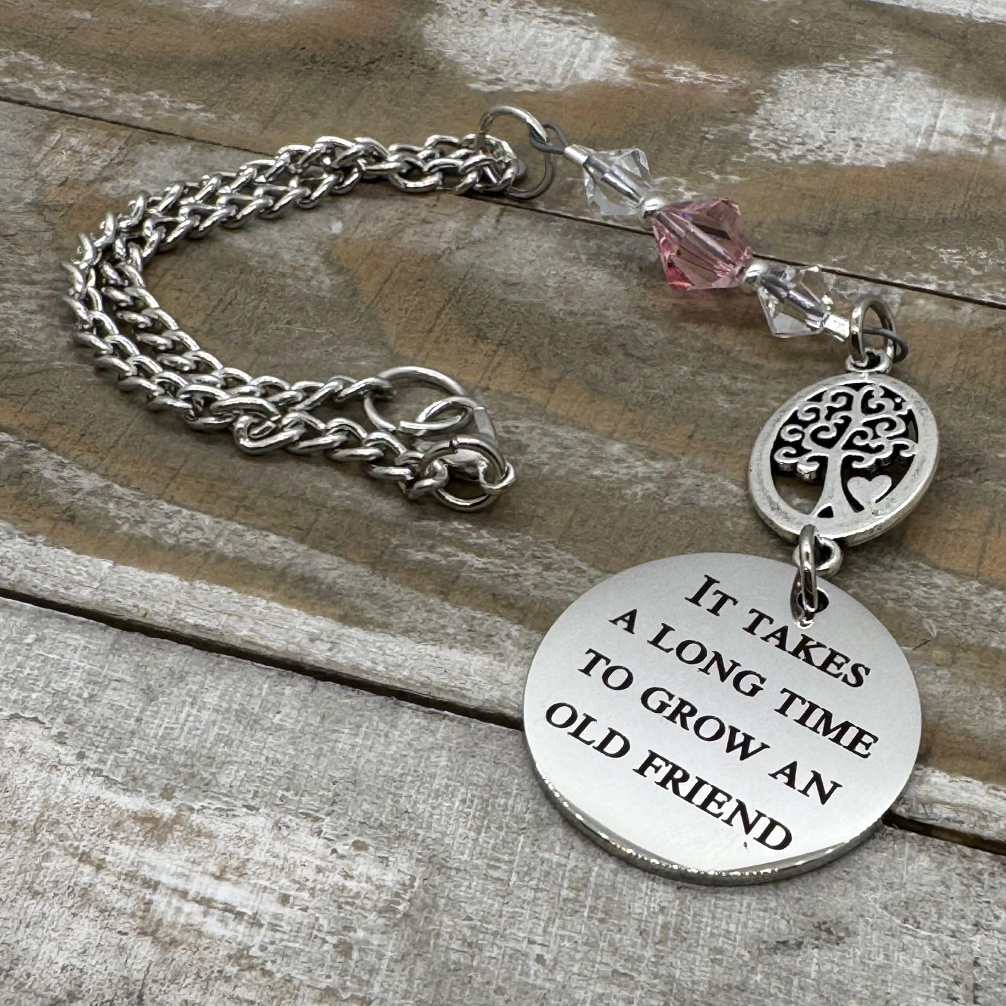 Silver plated beads detail on charm
